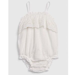 Baby GAP Linen like Onsie with Lace
